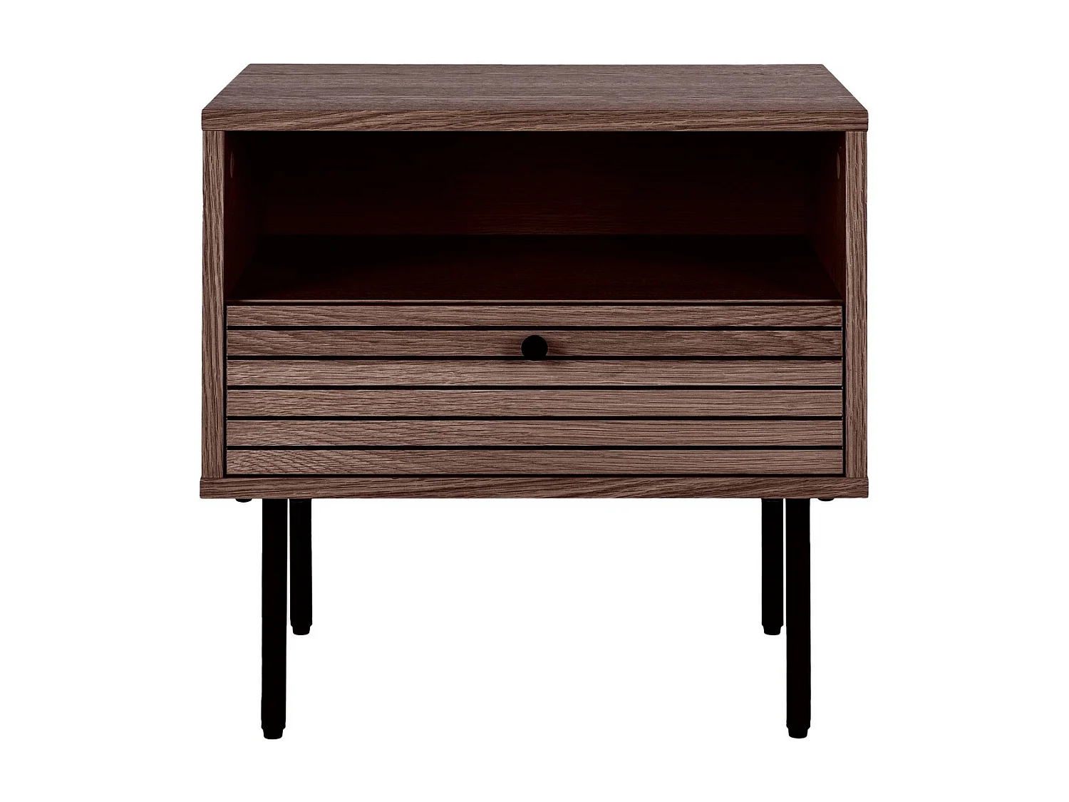 Table de Chevet Kyoto, Marron, 50x40x50 cm, Seven Design