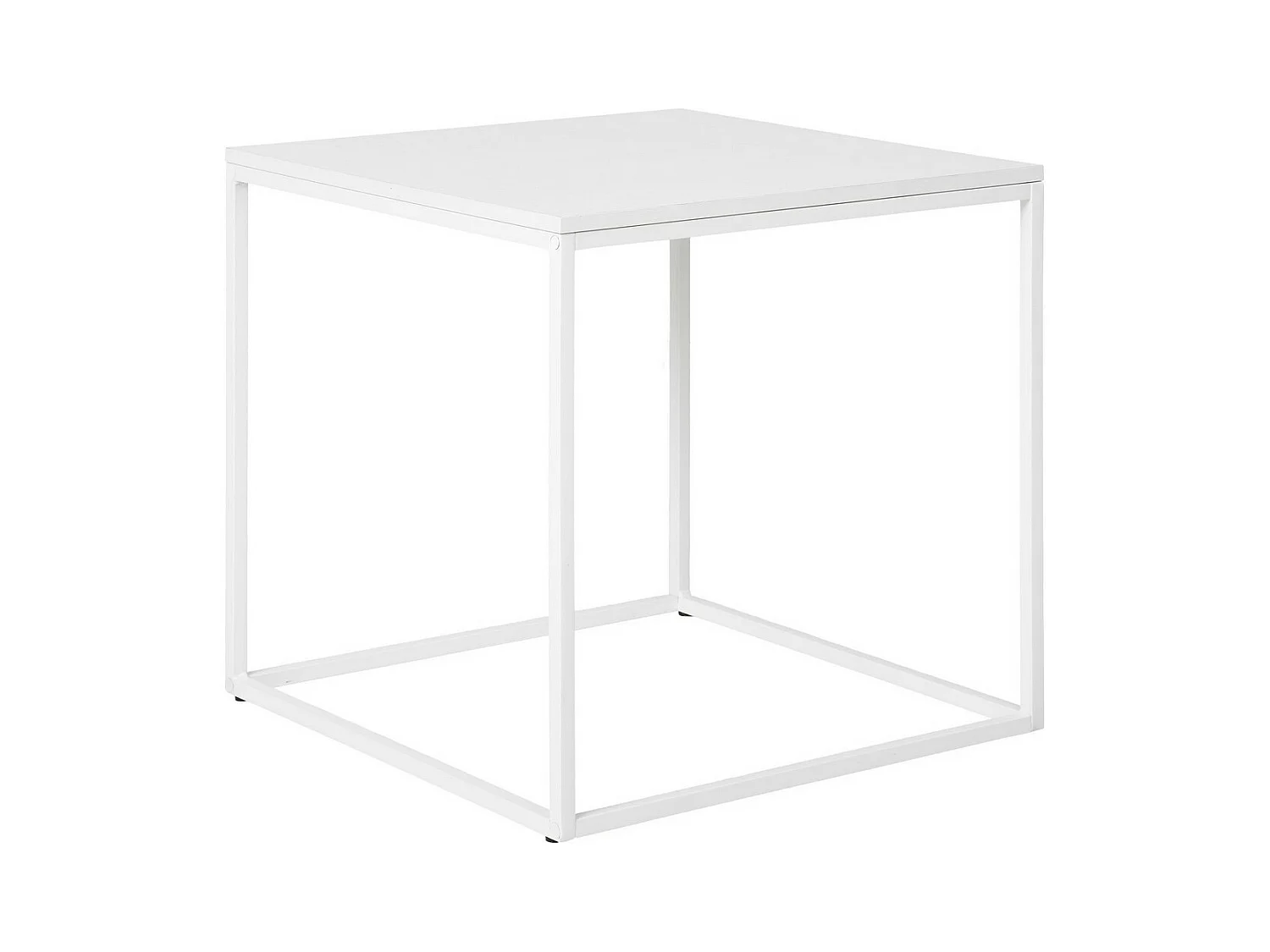 Table de Chevet Vita, Blanc, 45x45x45 cm, EPIKASA