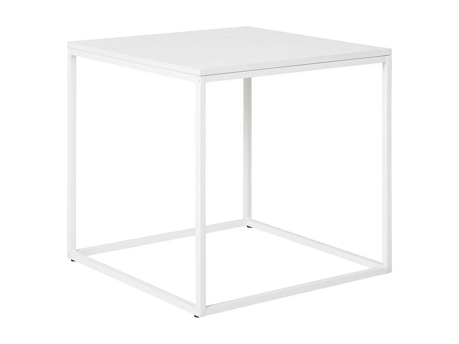 Stolik Nocny Życie, Biały, 45x45x45 cm, Seven Design