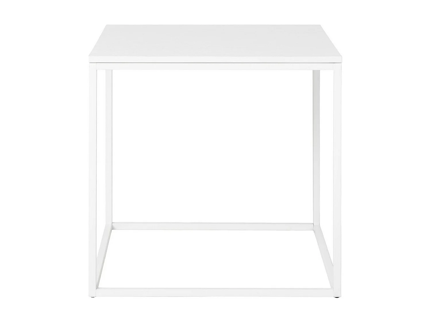 Stolik Nocny Życie, Biały, 45x45x45 cm, Seven Design