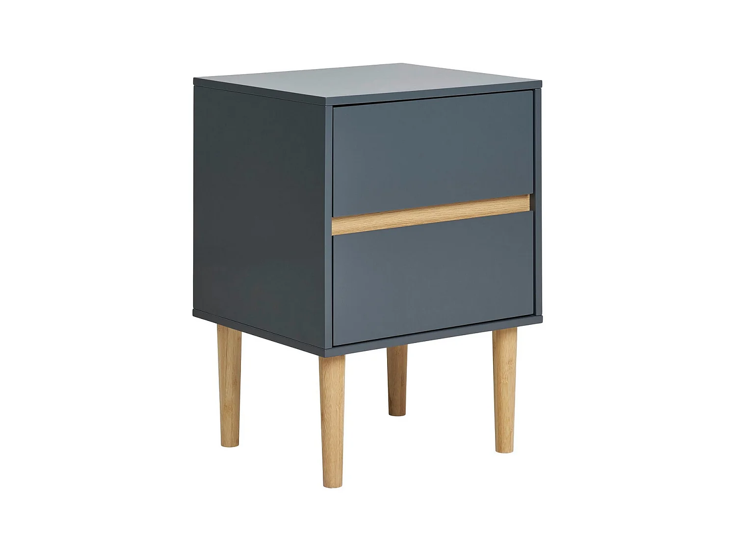 Mesita de Noche Bisley, Gris, 40x35x55 cm, EPIKASA