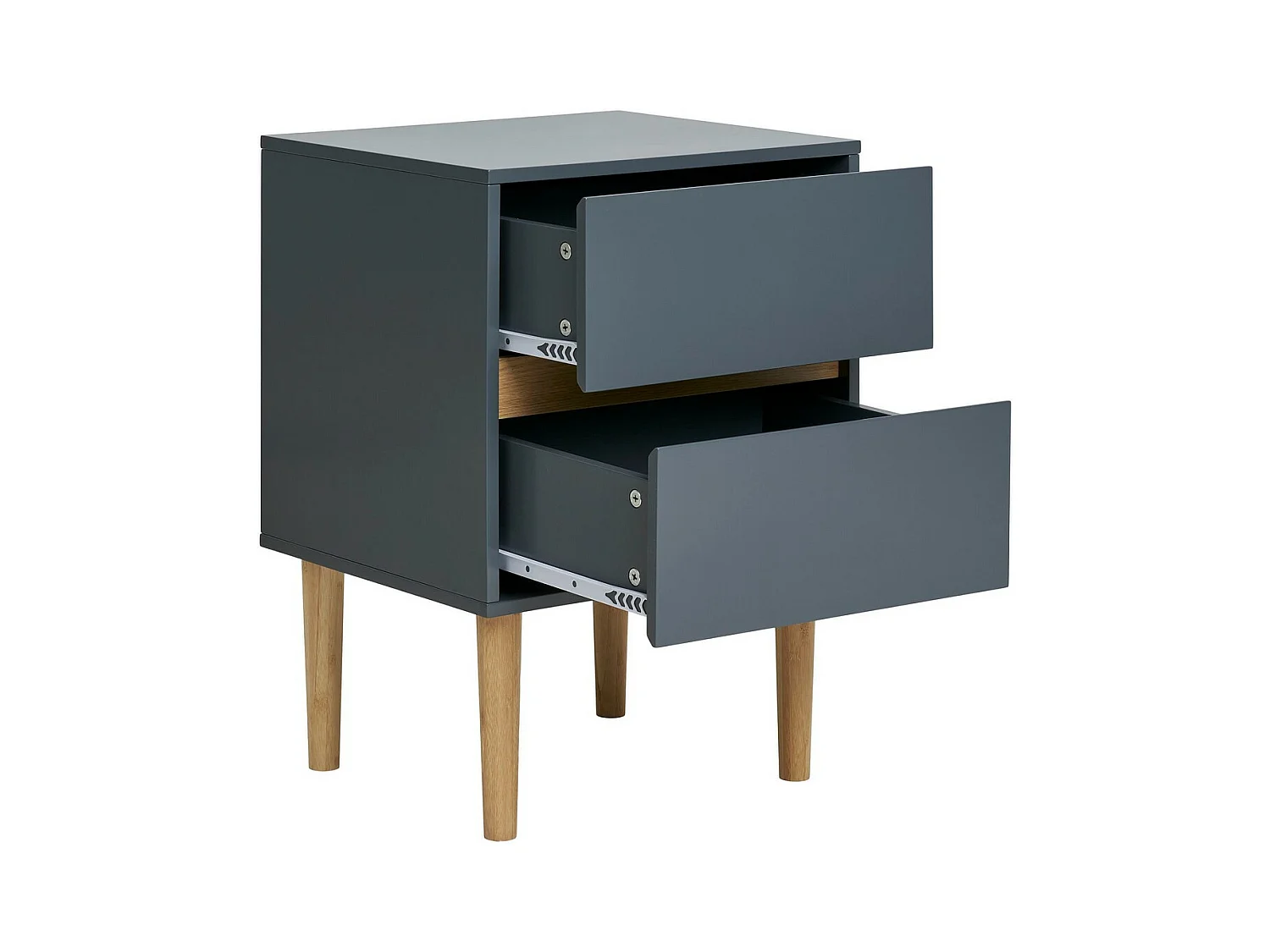 Stolik Nocny Bisley, Szary, 40x35x55 cm, EPIKASA