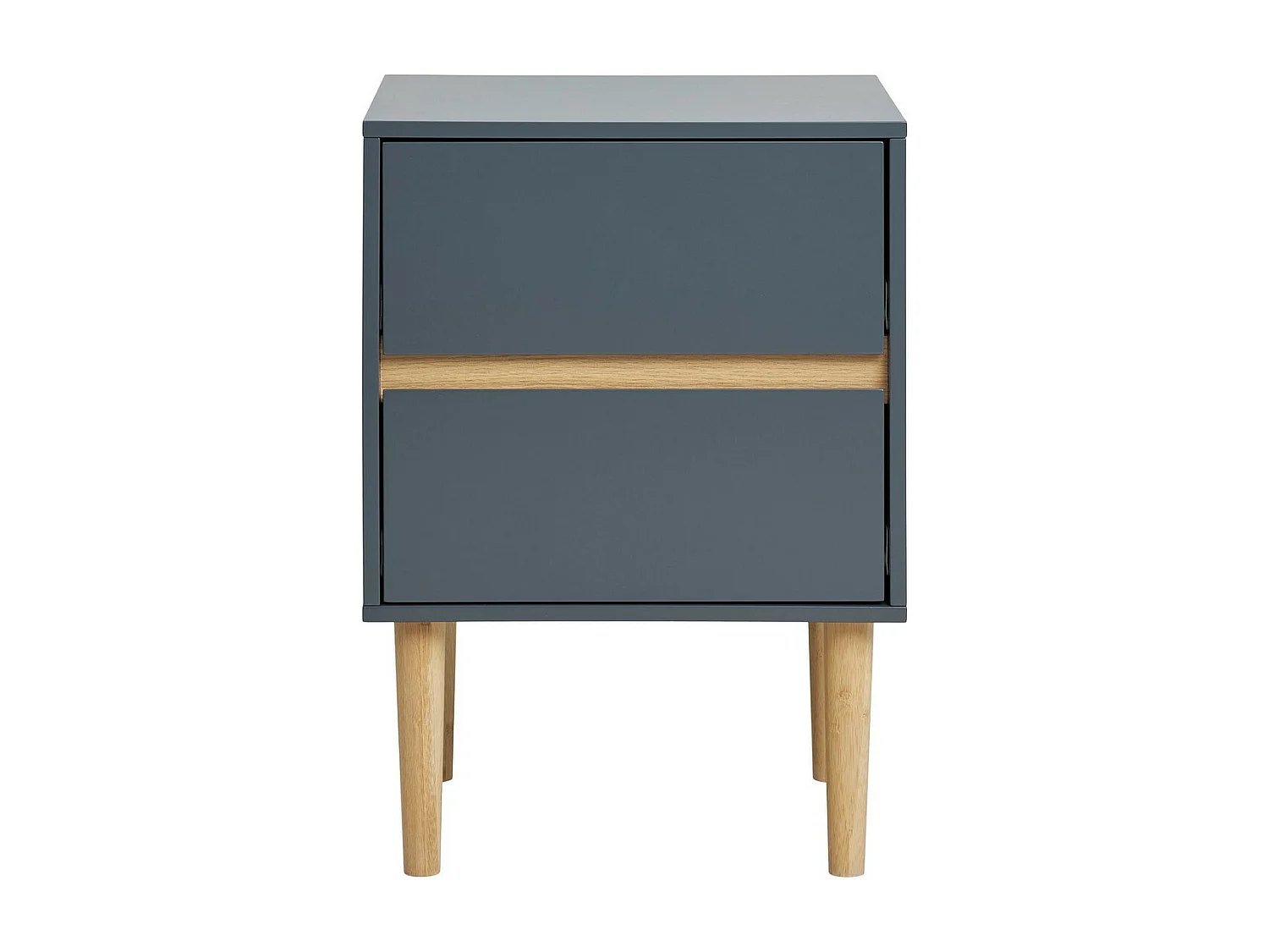 Table de Chevet Bisley, Gris, 40x35x55 cm, Seven Design