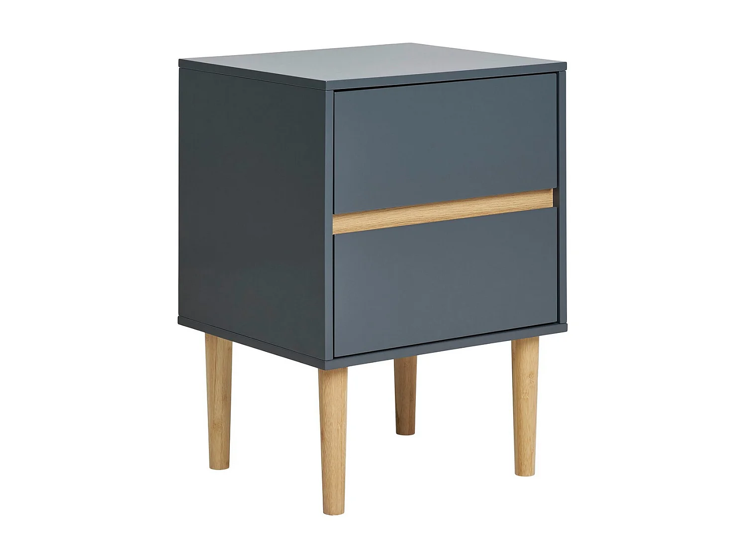 Table de Chevet Bisley, Gris, 40x35x55 cm, Seven Design