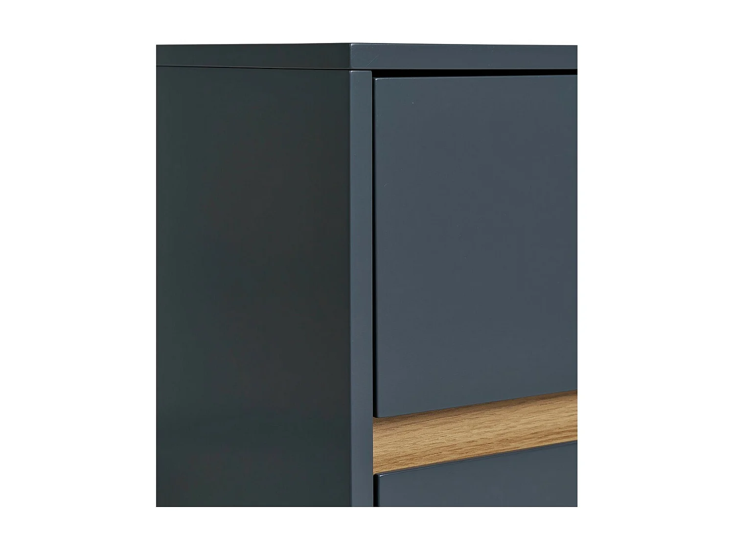 Table de Chevet Bisley, Gris, 40x35x55 cm, Seven Design