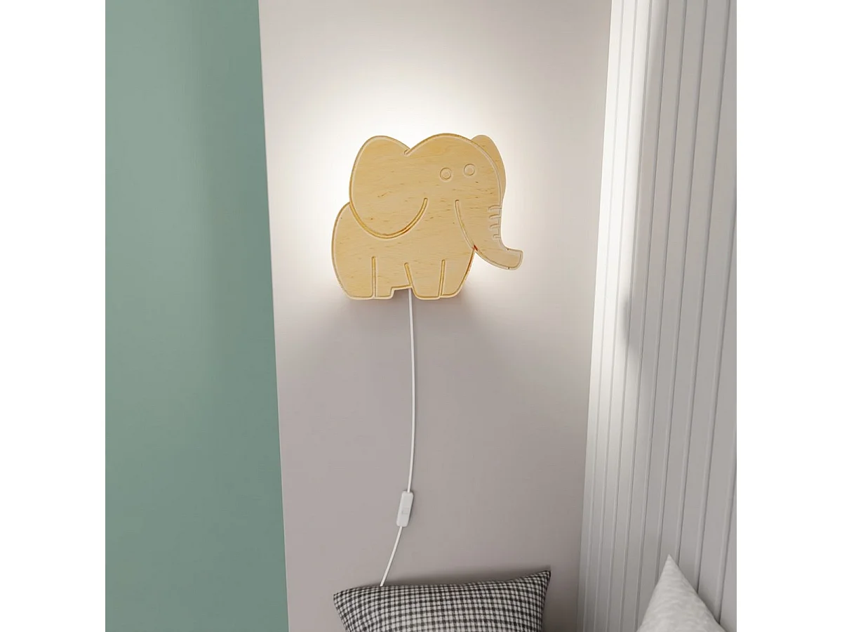 Applique Safari, Marron, 28x24x100 cm, Seven Design