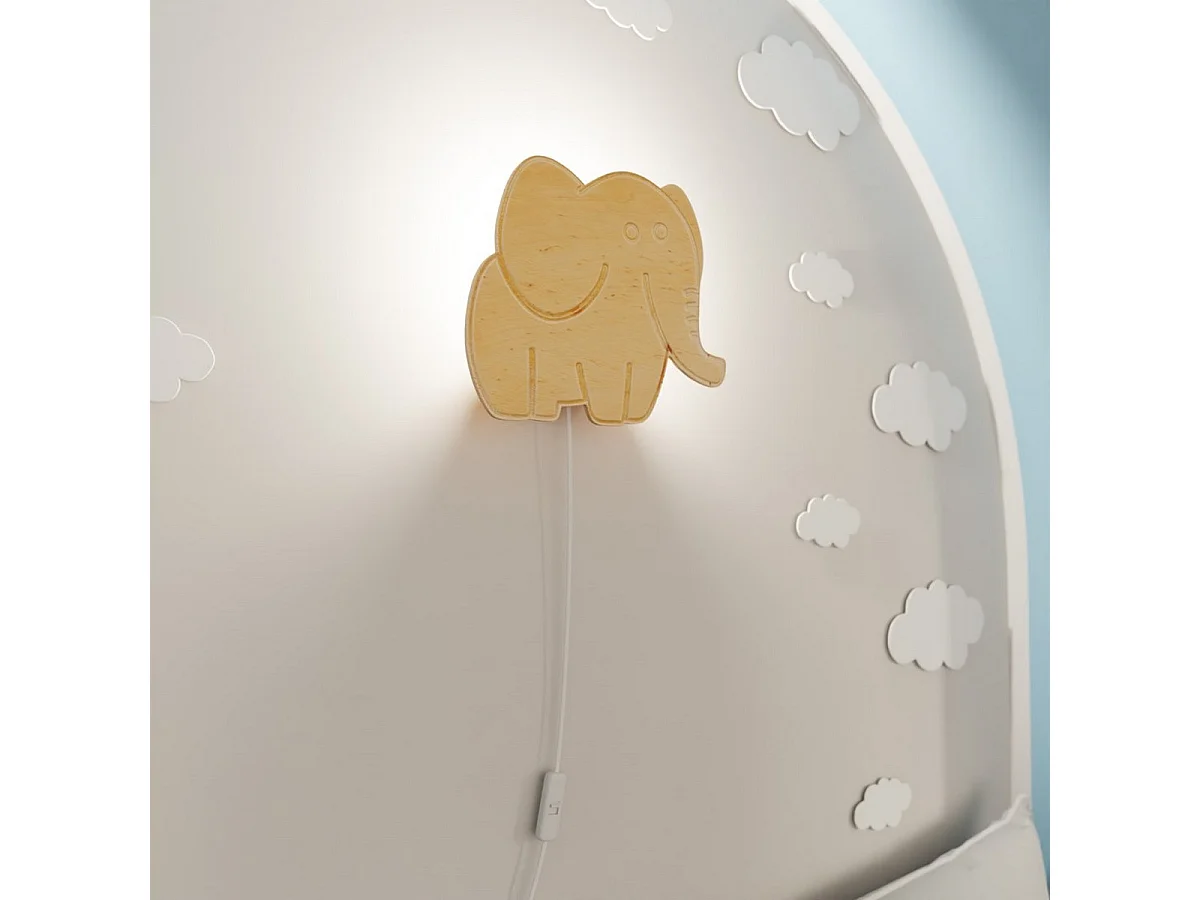 Applique Safari, Marron, 28x24x100 cm, Seven Design