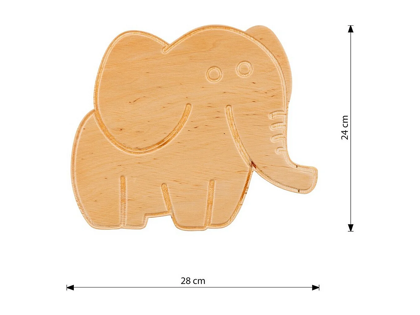 Applique Safari, Marron, 28x24x100 cm, Seven Design