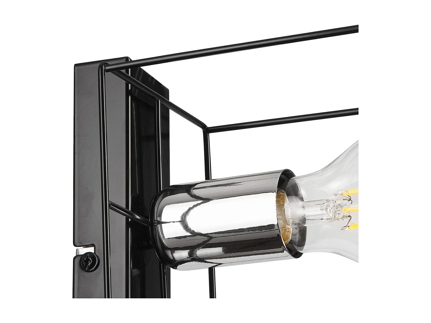 Lampa ścienna Mika 6, Czarny, 20x13x17 cm, Seven Design