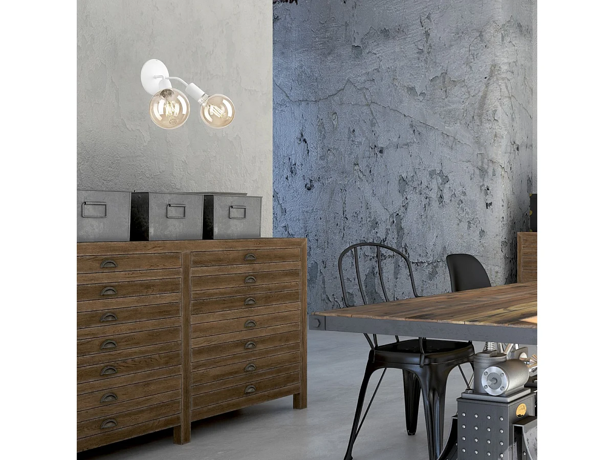 Lampa ścienna Viggo, Biały, 14,5x23x23 cm, Seven Design