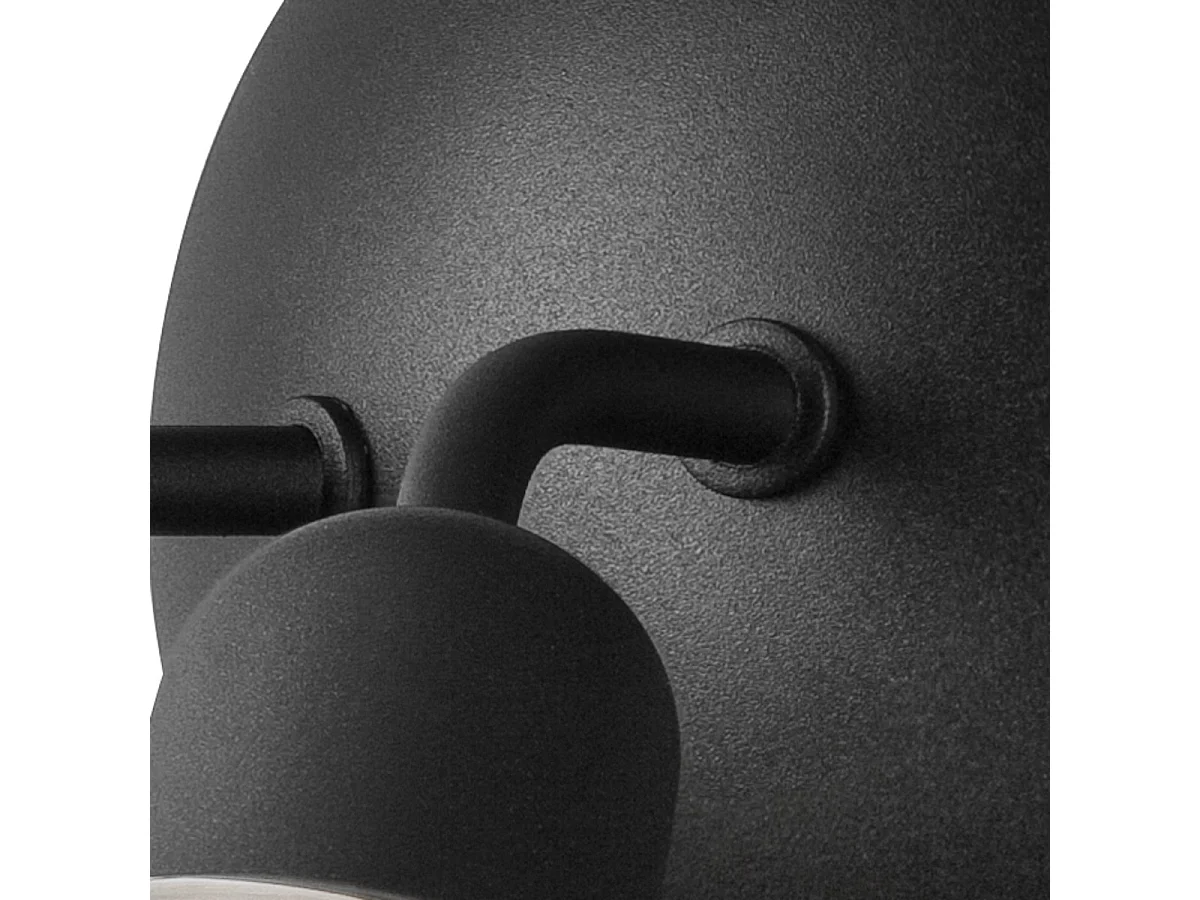 Applique Viggo, Noir, 14,5x23x23 cm, Seven Design