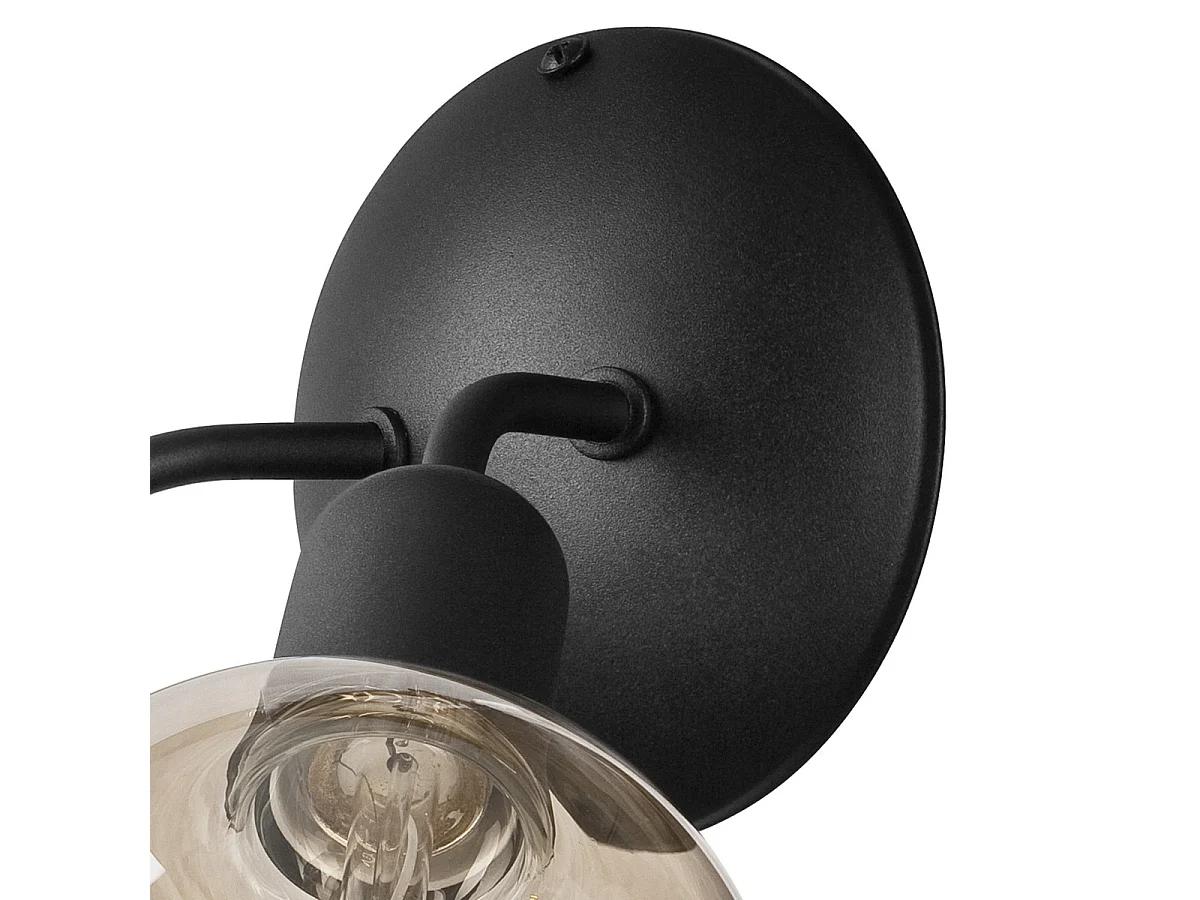 Applique Viggo, Noir, 14,5x23x23 cm, Seven Design