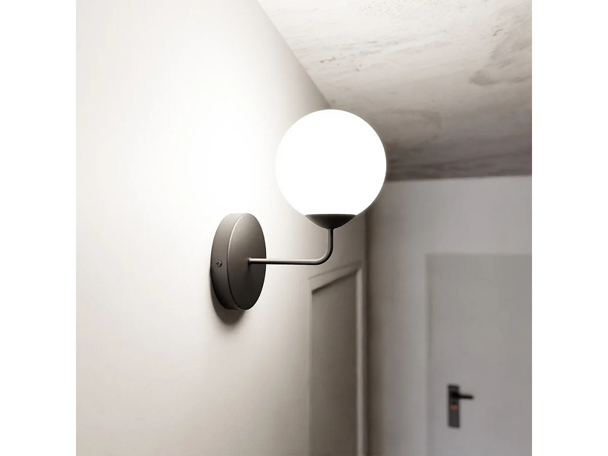 Wandlamp Pregos, Zwart, 14x17x100 cm, Seven Design