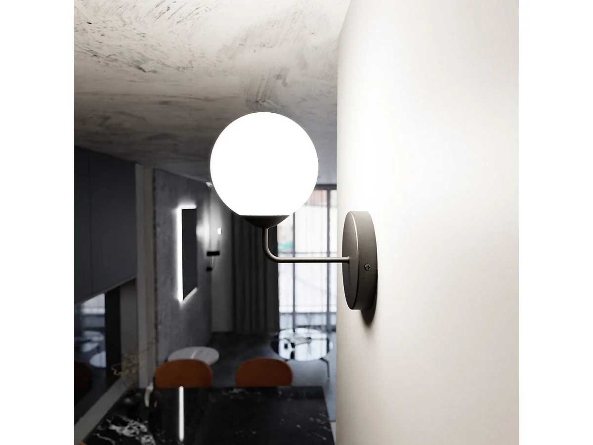 Wandlamp Pregos, Zwart, 14x17x100 cm, Seven Design