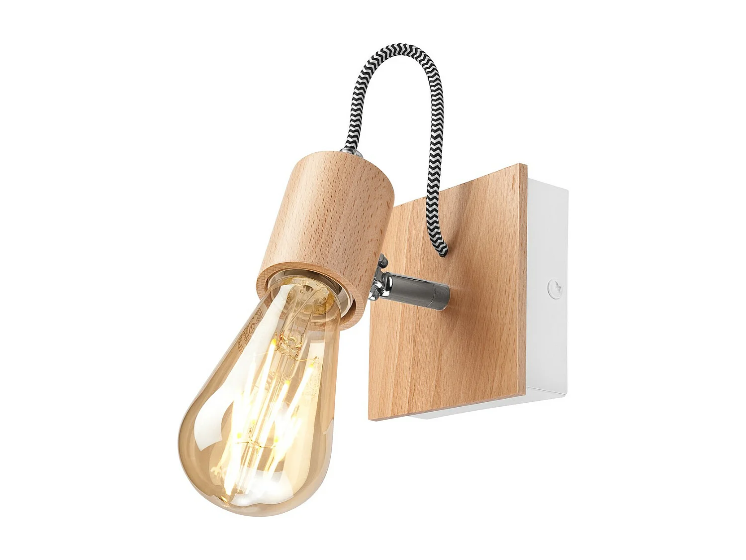 Lampa ścienna Gustavo, Brązowy, 11x13x13 cm, Seven Design