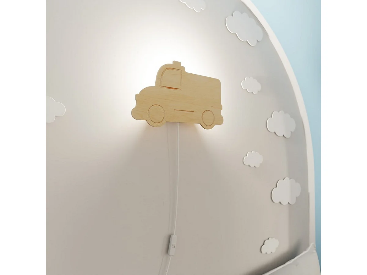 Candeeiro de Parede Police, Castanho, 32,5x18x100 cm, Seven Design