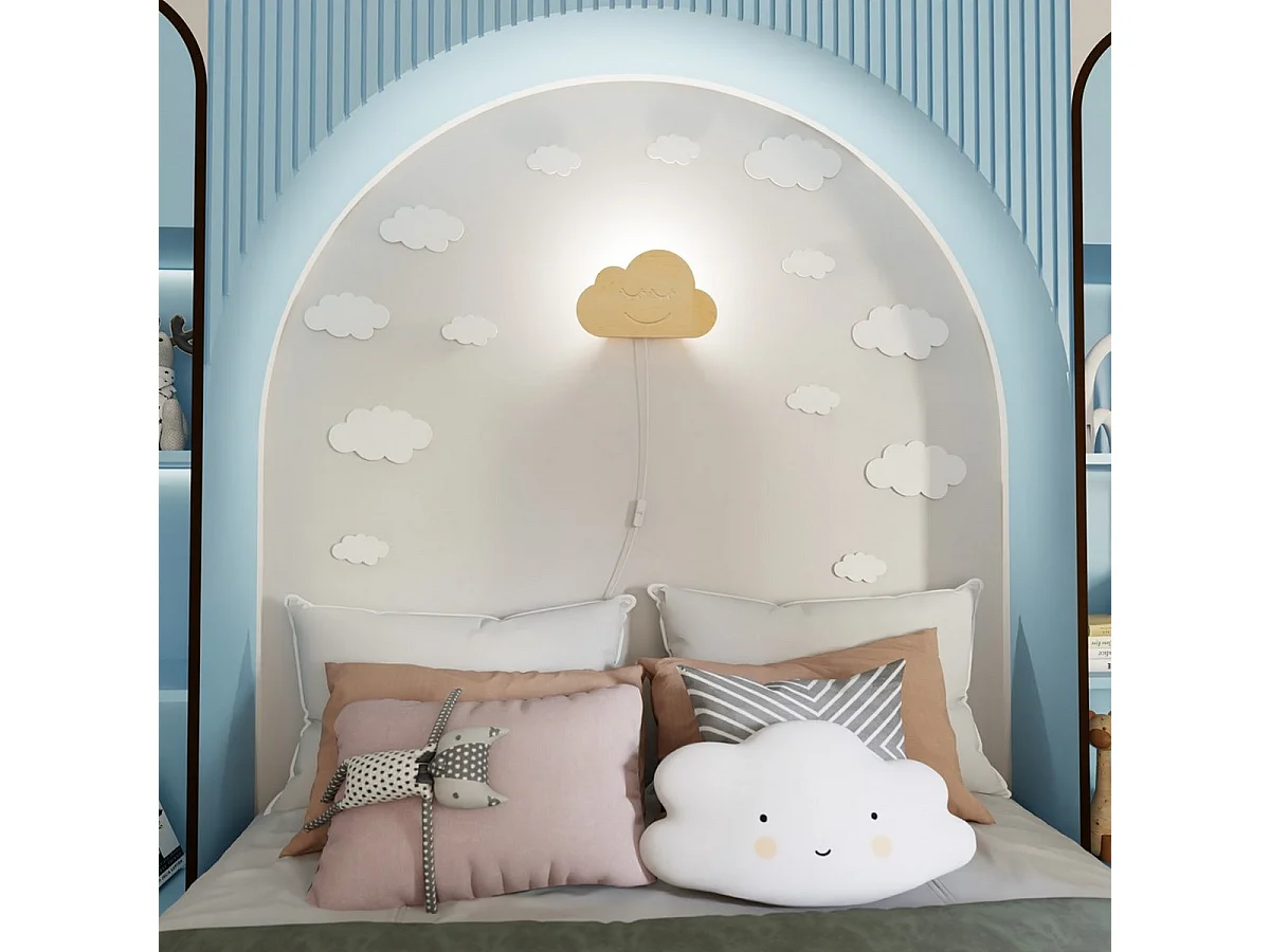 Applique Cloud, Marron, 30x19x100 cm, Seven Design