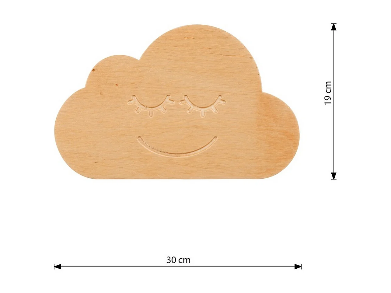 Applique Cloud, Marron, 30x19x100 cm, Seven Design