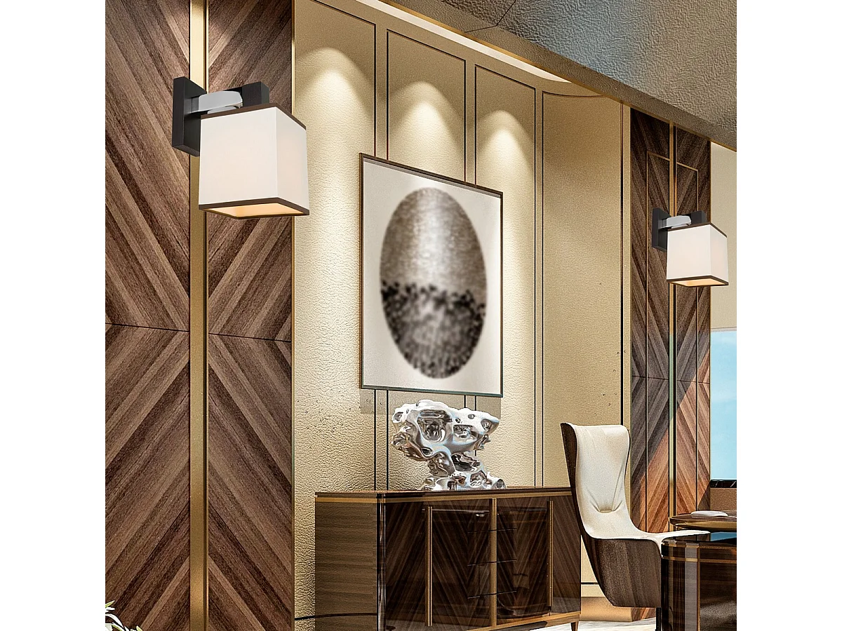 Applique Amelia, Noir, 23x18x18 cm, Seven Design