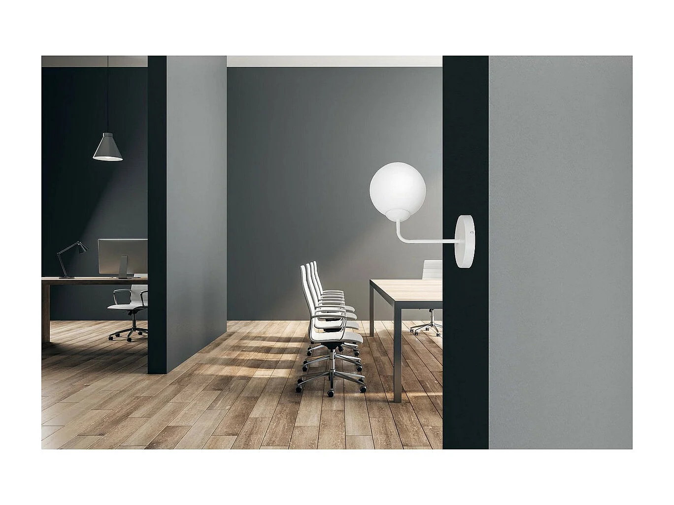 Wandlamp Pregos, Wit, 14x17x100 cm, EPIKASA