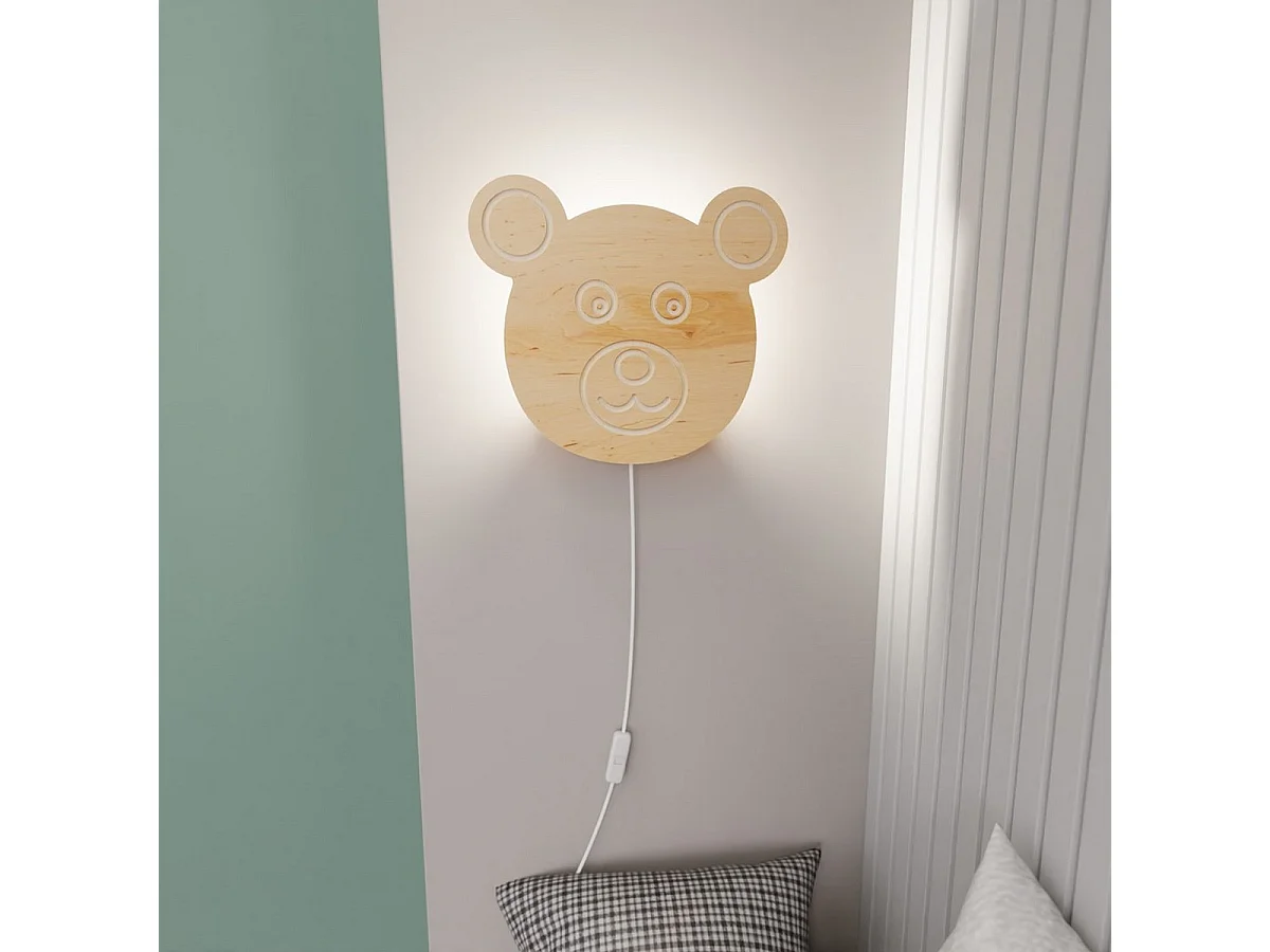 Applique Ted, Marron, 27x25x100 cm, Seven Design