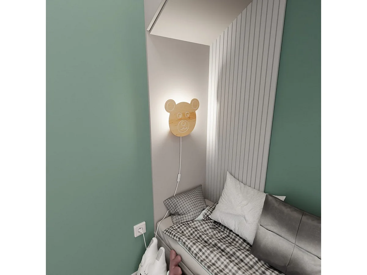 Applique Ted, Marron, 27x25x100 cm, Seven Design