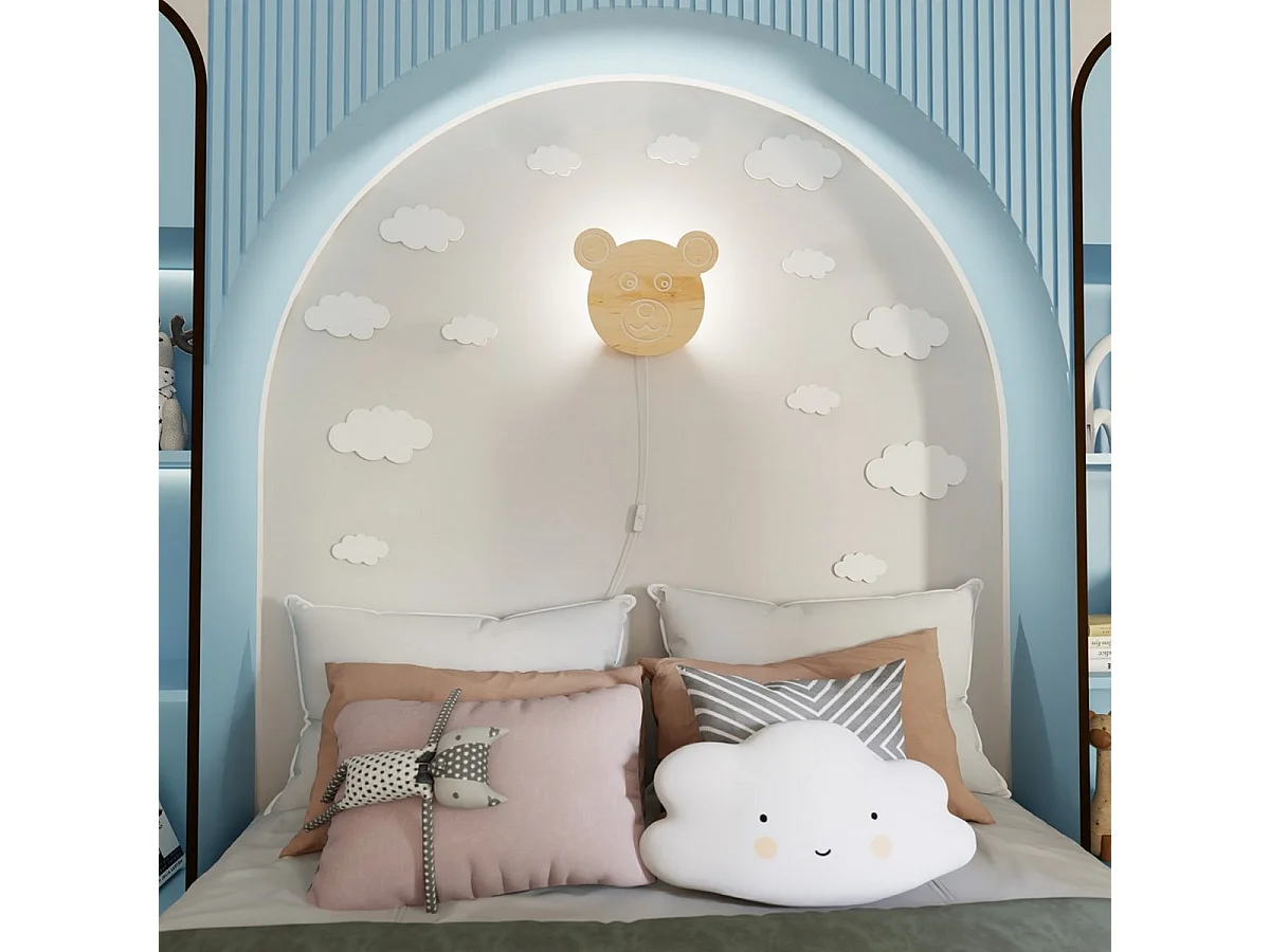 Applique Ted, Marron, 27x25x100 cm, Seven Design