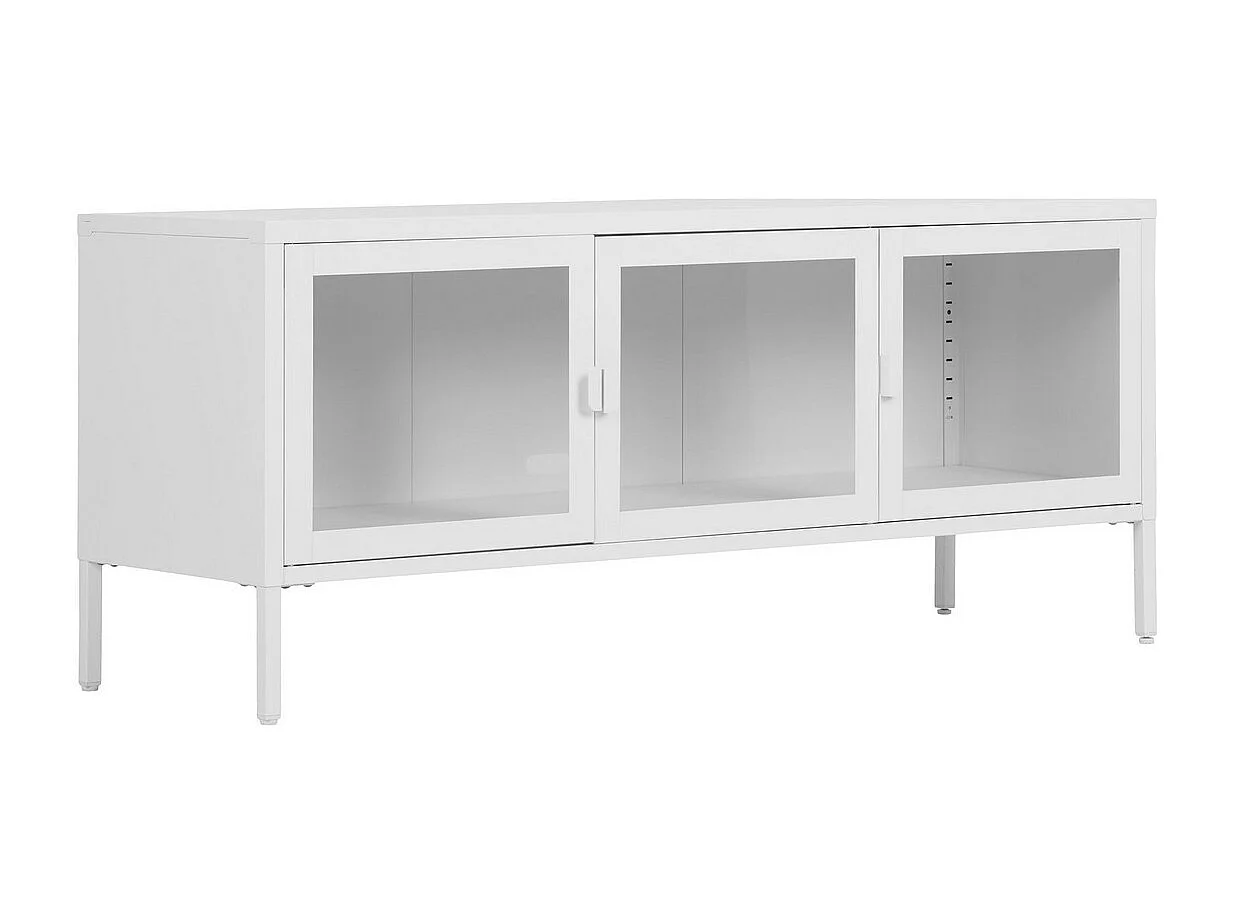 Stojak pod Telewizor Brisbane, Biały, 130x40x55 cm, Seven Design