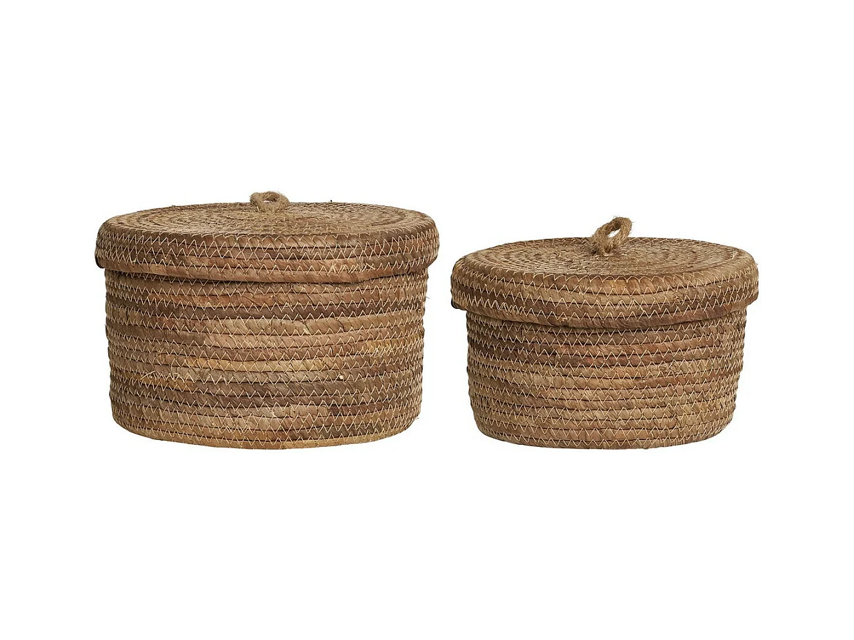 Set van 2 Opbergmanden Desio, Bruin, 24x24x16 cm, EPIKASA