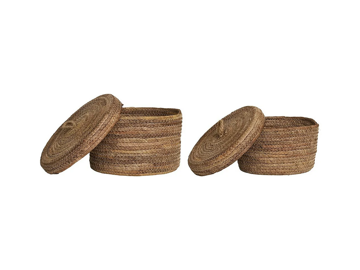 Set van 2 Opbergmanden Desio, Bruin, 24x24x16 cm, EPIKASA