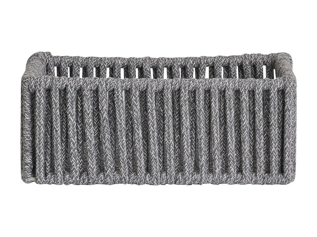 Lot de 3 Paniers Décoratifs de Rangement Arese, Gris, 26x36x14 cm, EPIKASA