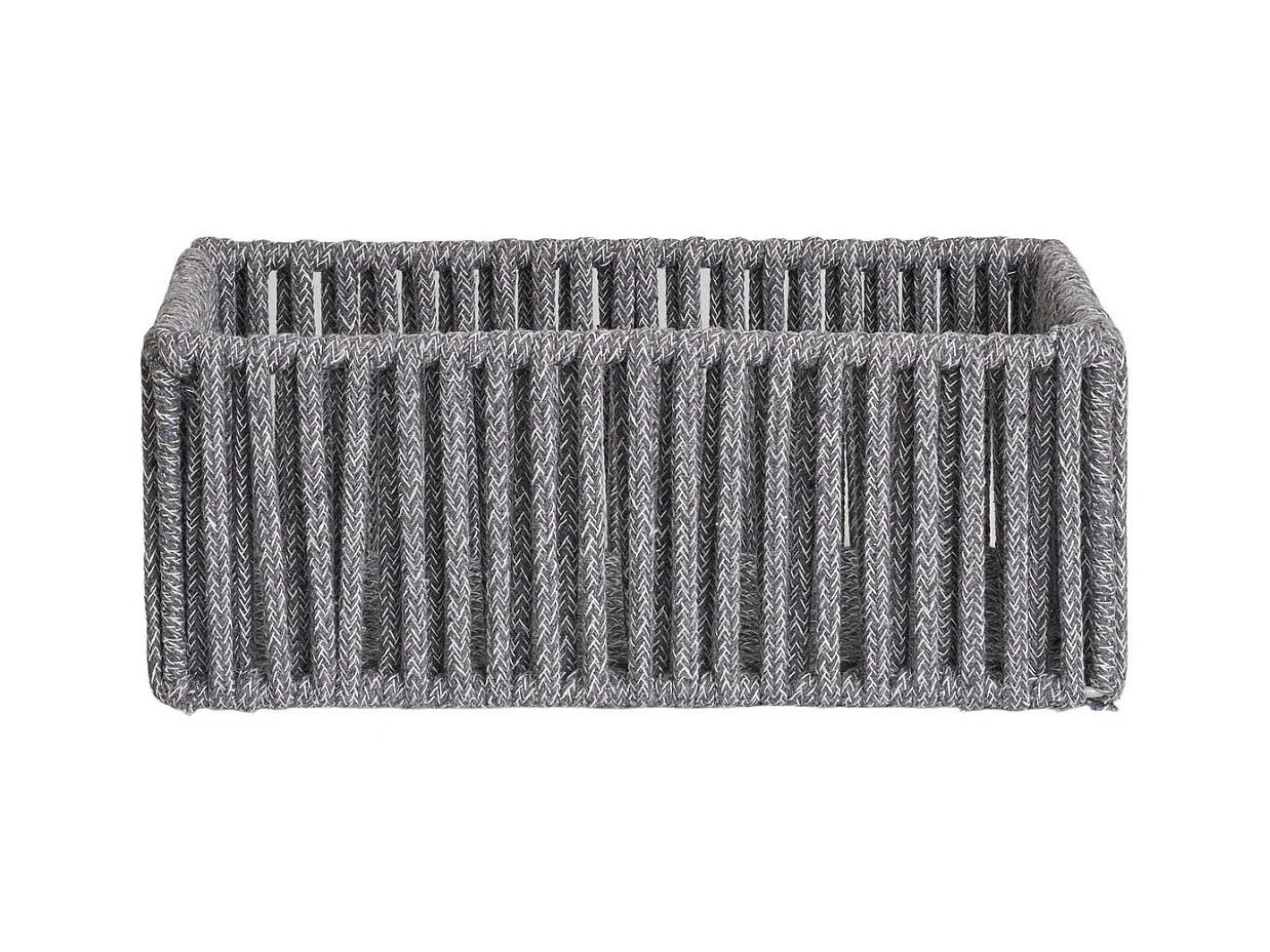 Juego de 3 Cestas de Almacenaje Arese, Gris, 26x36x14 cm, EPIKASA