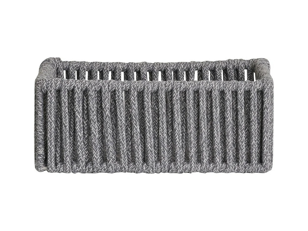 Juego de 3 Cestas de Almacenaje Arese, Gris, 26x36x14 cm, EPIKASA