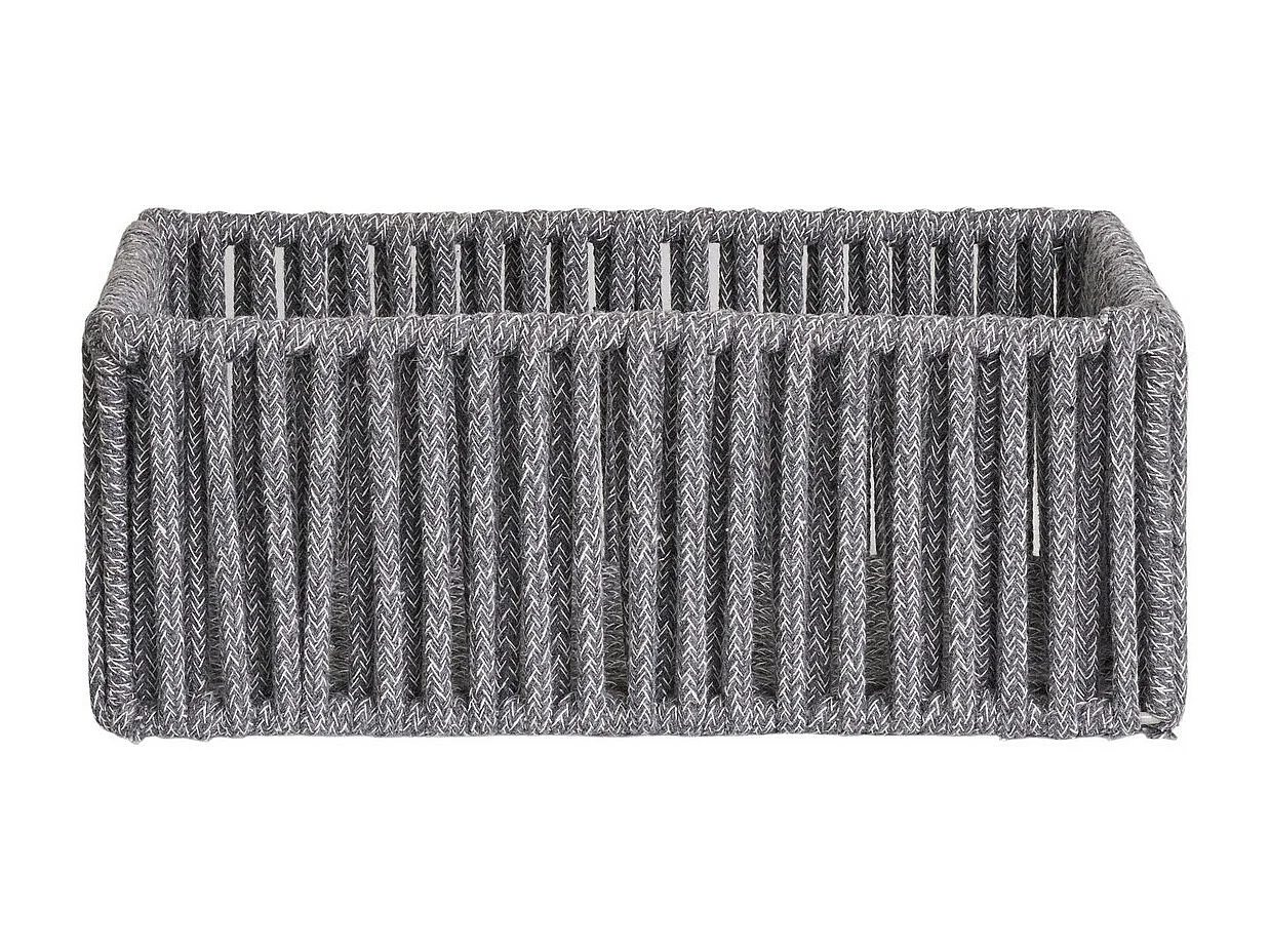 Lot de 3 Paniers Décoratifs de Rangement Arese, Gris, 26x36x14 cm, Seven Design