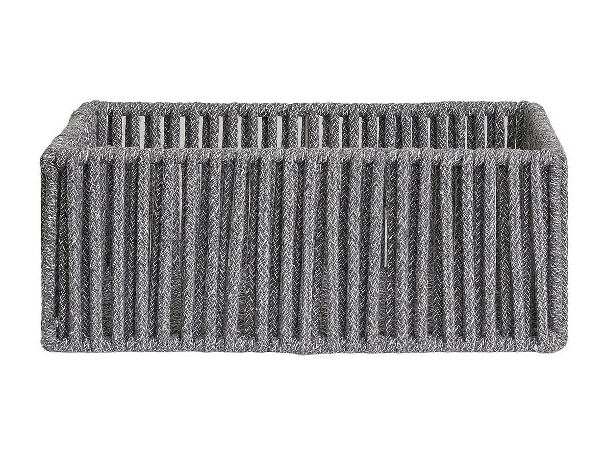 Lot de 3 Paniers Décoratifs de Rangement Arese, Gris, 26x36x14 cm, Seven Design