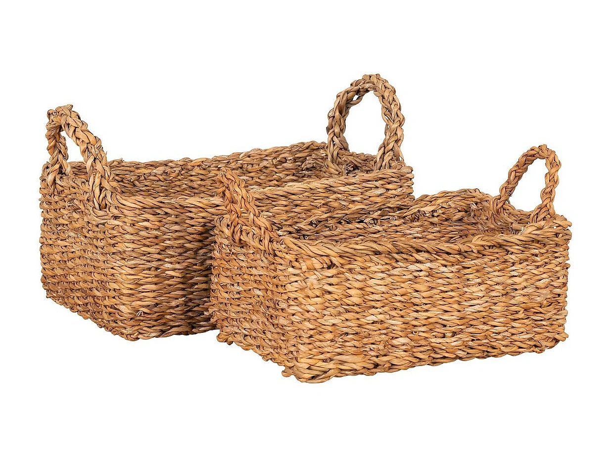 Set di 2 Cesti Portaoggetti Morella, Marrone, 23x32x13 cm, Seven Design