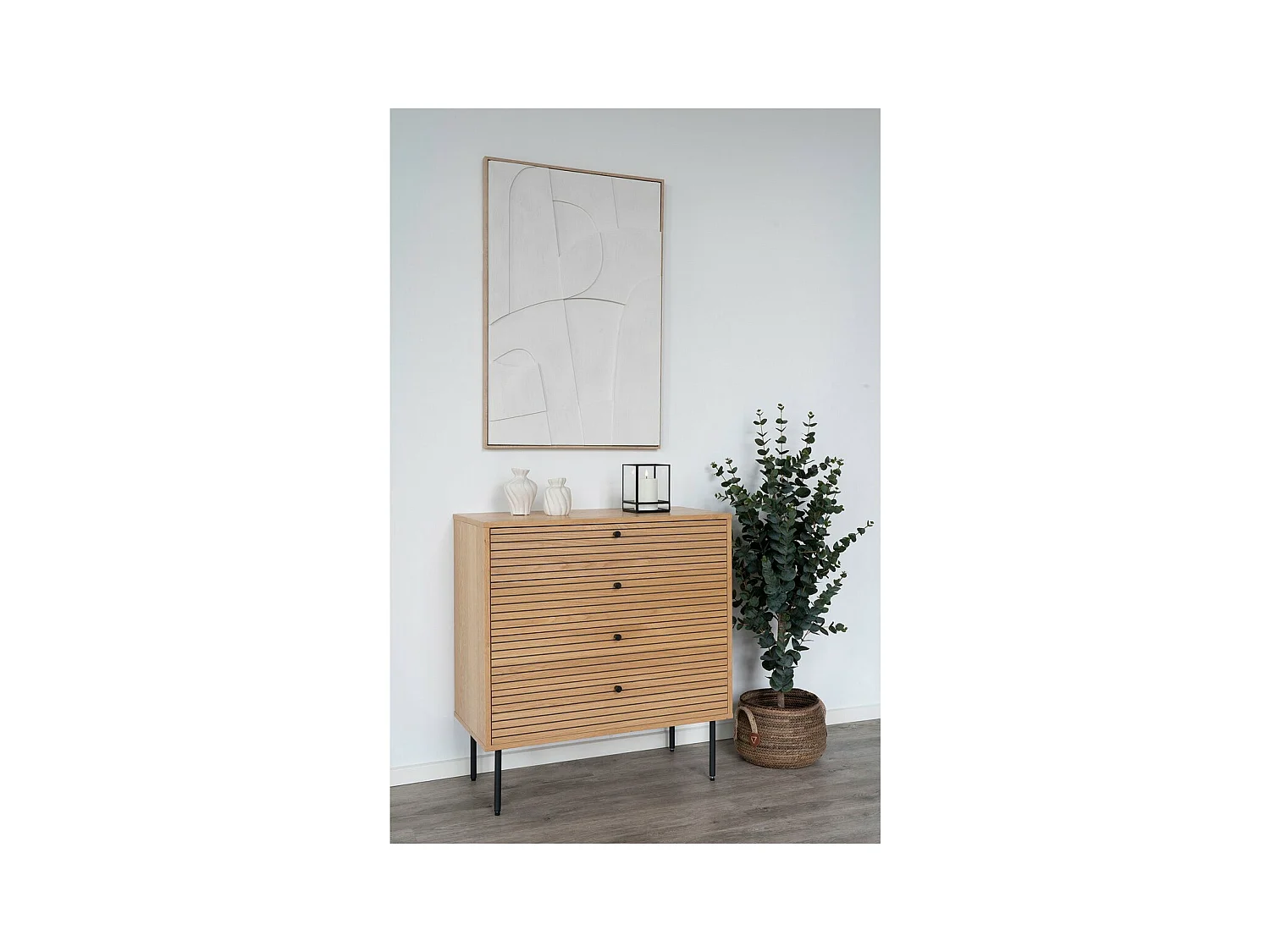 Lot de 2 Paniers Décoratifs de Rangement Aosta, Marron, 39x39x28,5 cm, EPIKASA