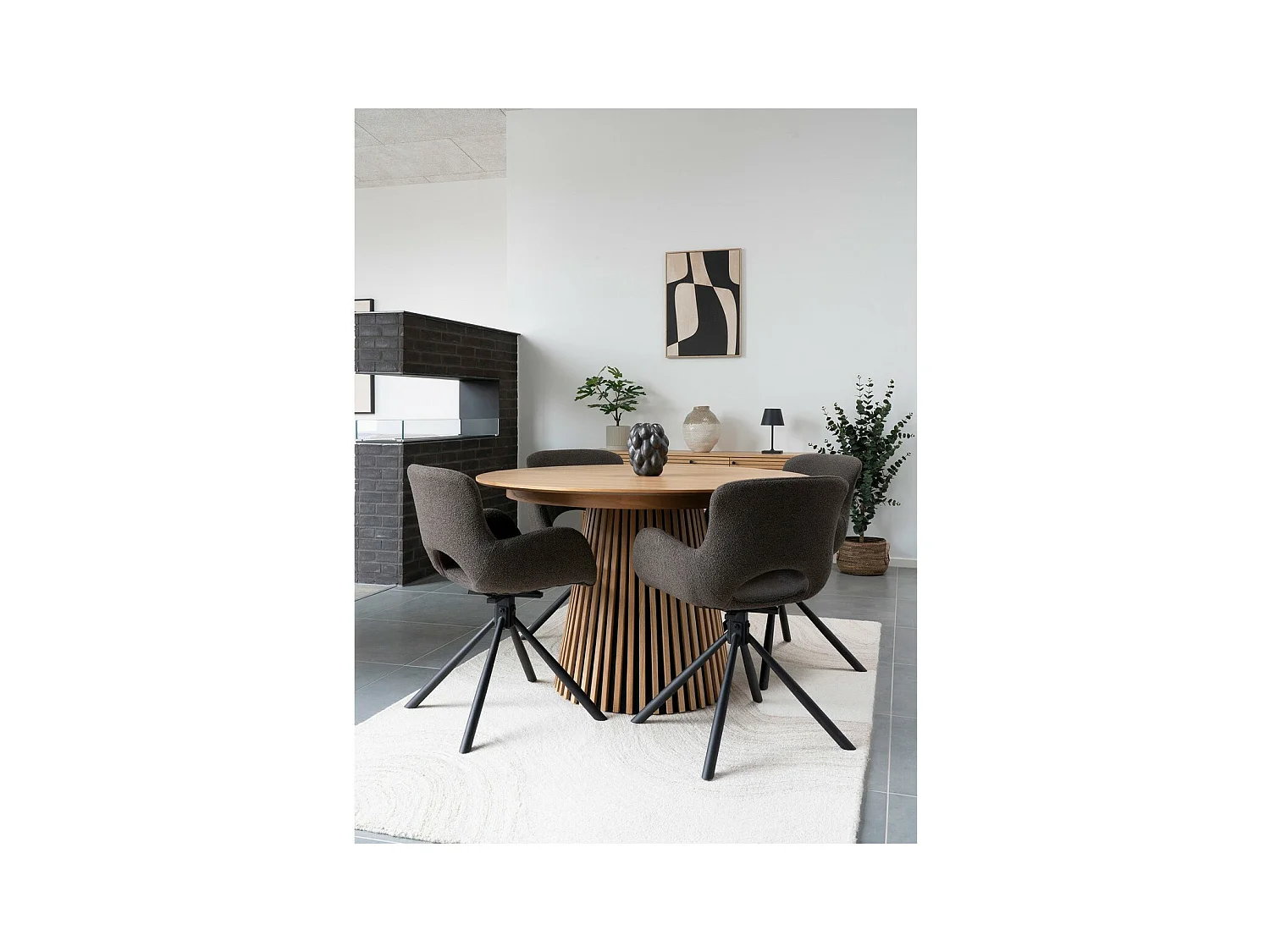 Lot de 2 Paniers Décoratifs de Rangement Aosta, Marron, 39x39x28,5 cm, EPIKASA