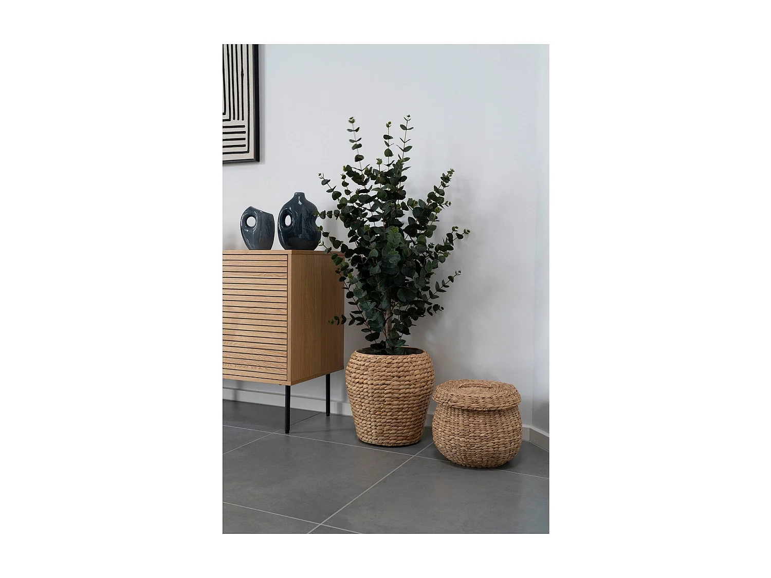 Panier Décoratif de Rangement Arona, Marron, 30x30x26,5 cm, Seven Design