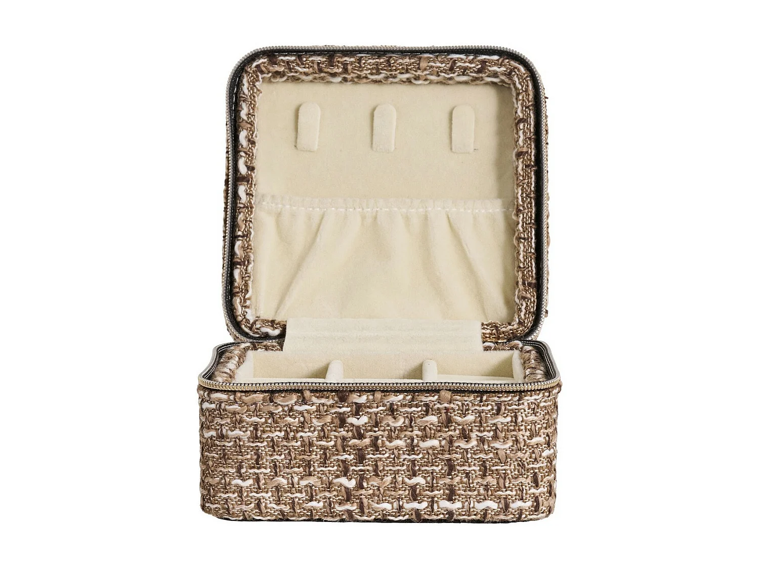 Panier Décoratif de Rangement Marrakech, Marron, 11x11x6,5 cm, Seven Design