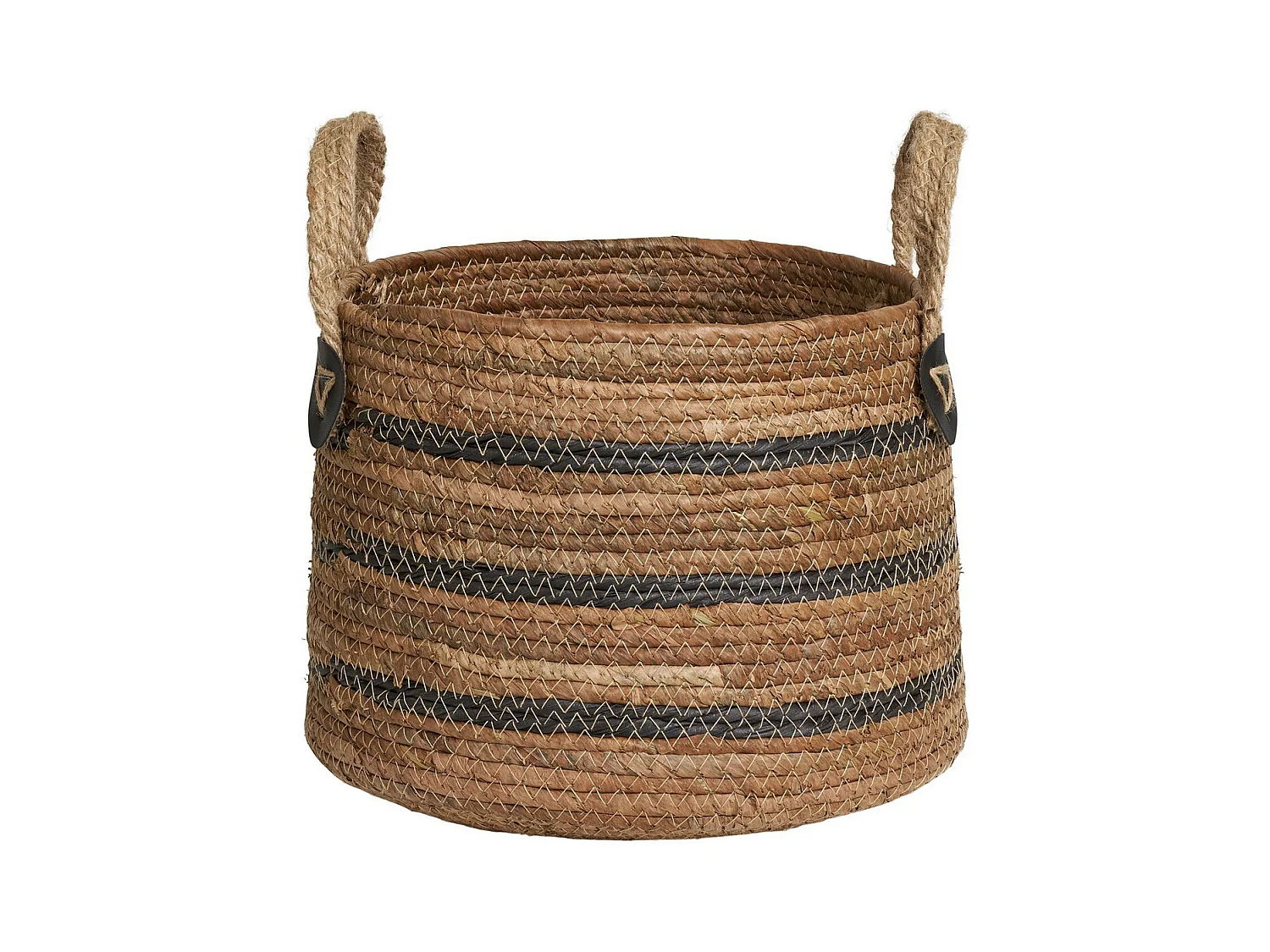 Set di 2 Cesti Portaoggetti Erba, Marrone, 39x39x28,5 cm, EPIKASA