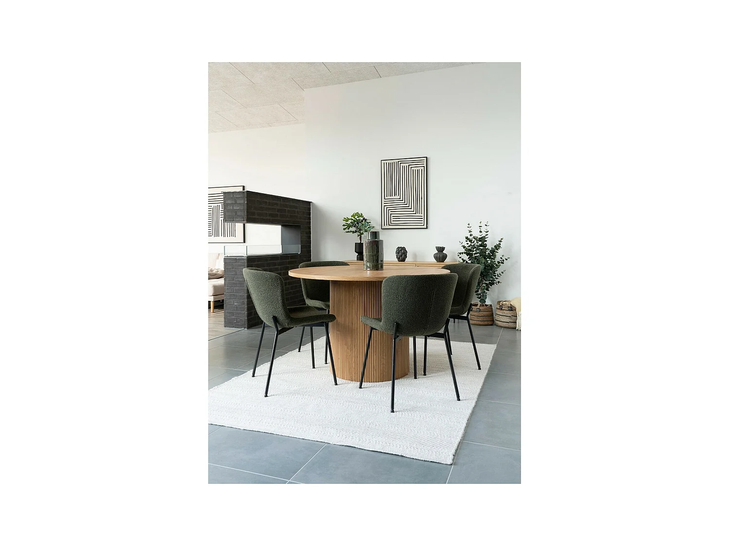 Set di 2 Cesti Portaoggetti Erba, Marrone, 39x39x28,5 cm, EPIKASA