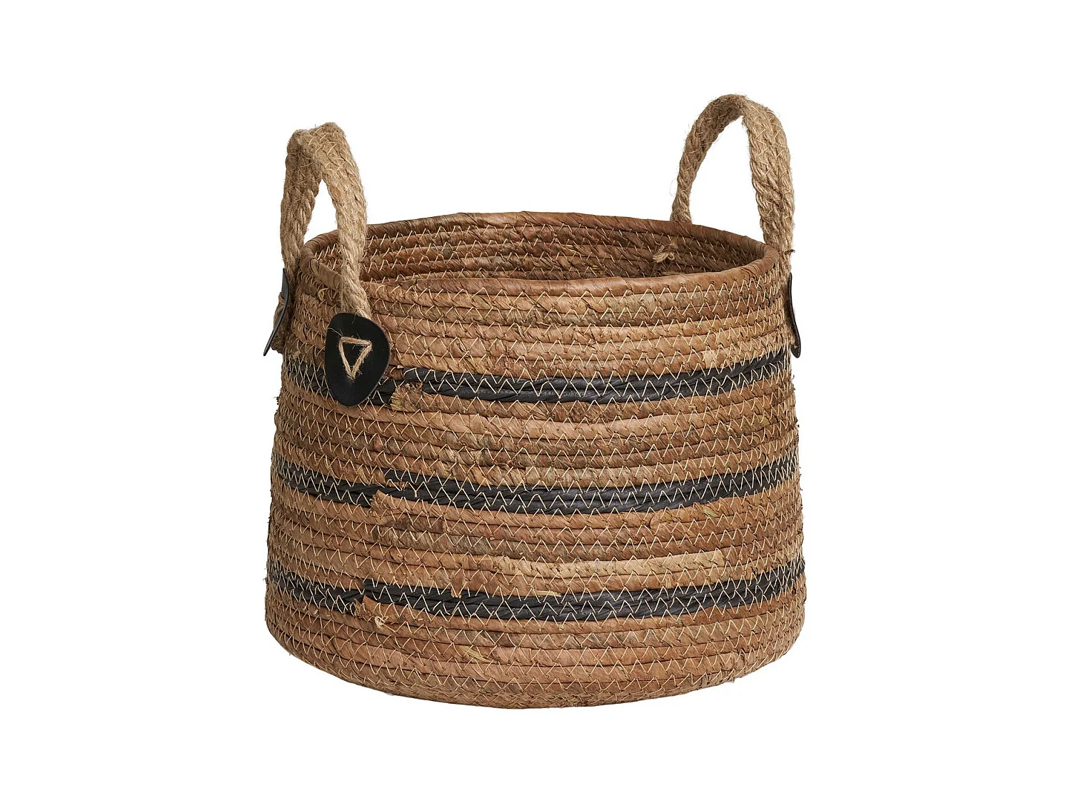 Set di 2 Cesti Portaoggetti Erba, Marrone, 39x39x28,5 cm, EPIKASA