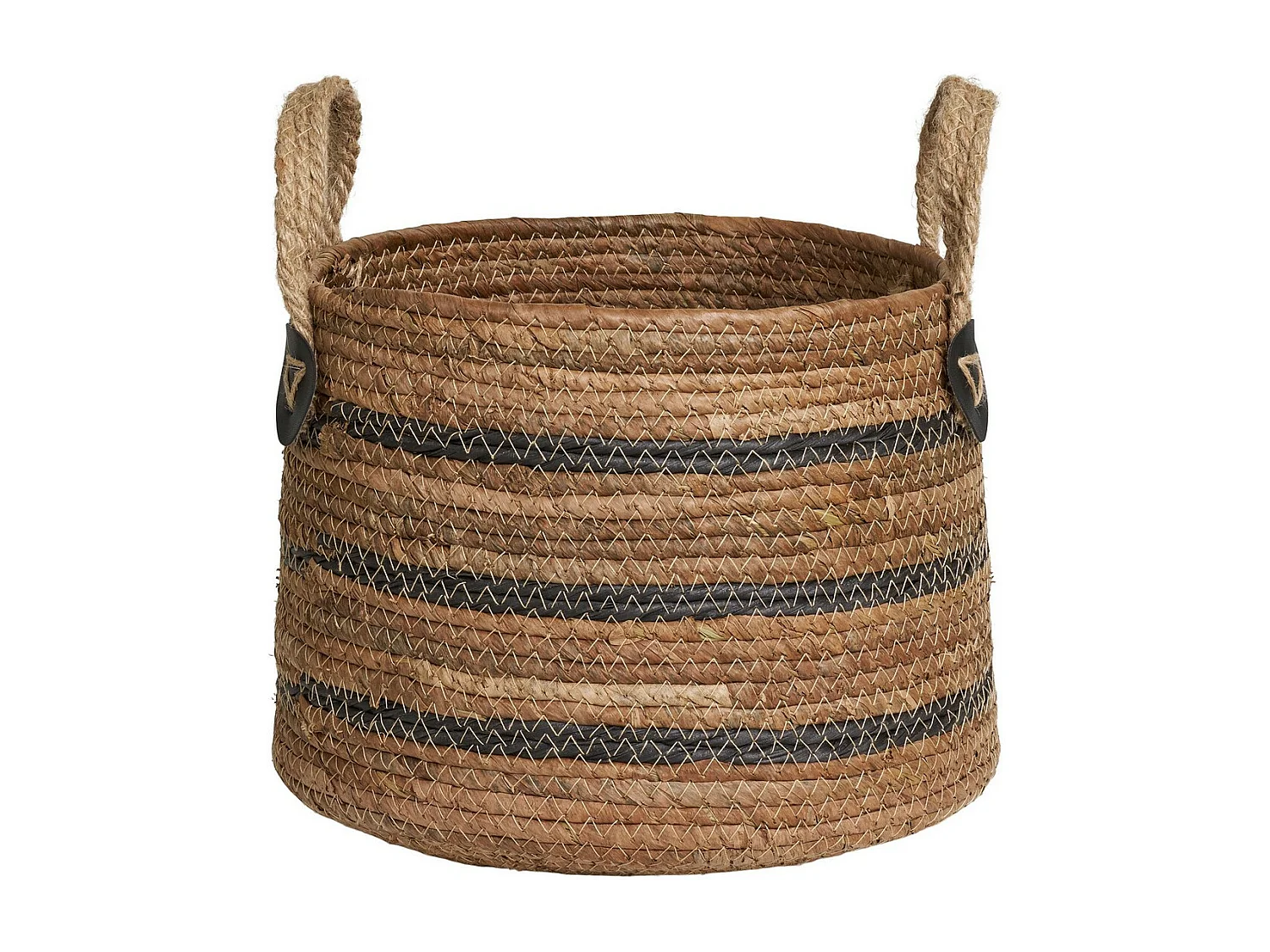 Lot de 2 Paniers Décoratifs de Rangement Herbe, Marron, 39x39x28,5 cm, Seven Design