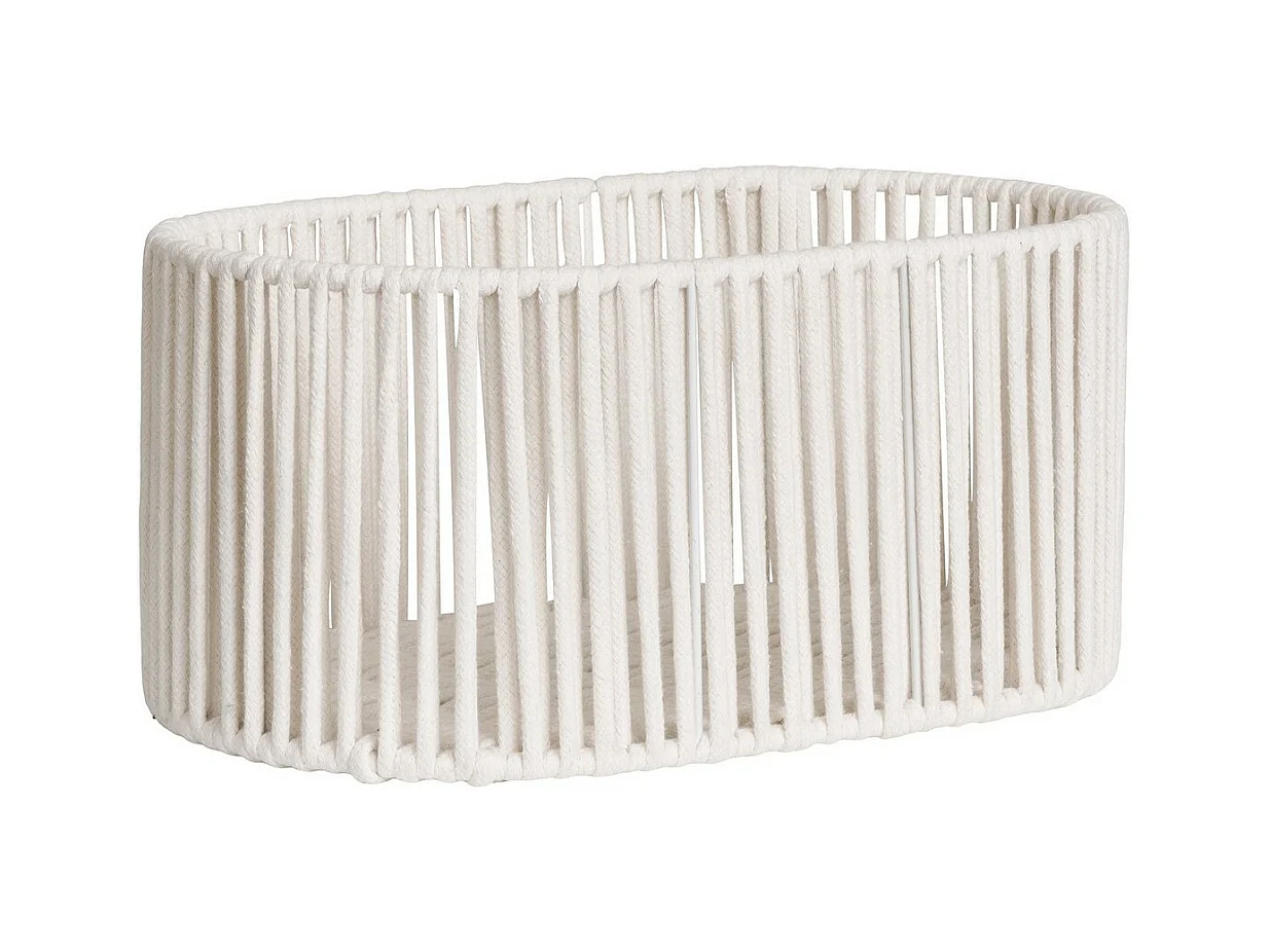 Set van 2 Opbergmanden Arese, Wit, 25,5x38x18 cm, EPIKASA