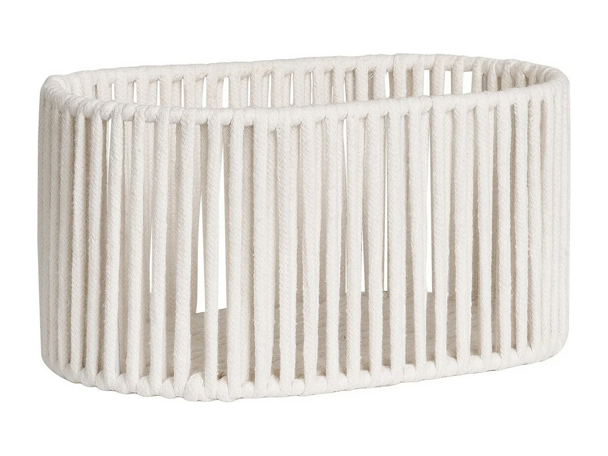 Lot de 2 Paniers Décoratifs de Rangement Arese, Blanc, 25,5x38x18 cm, Seven Design