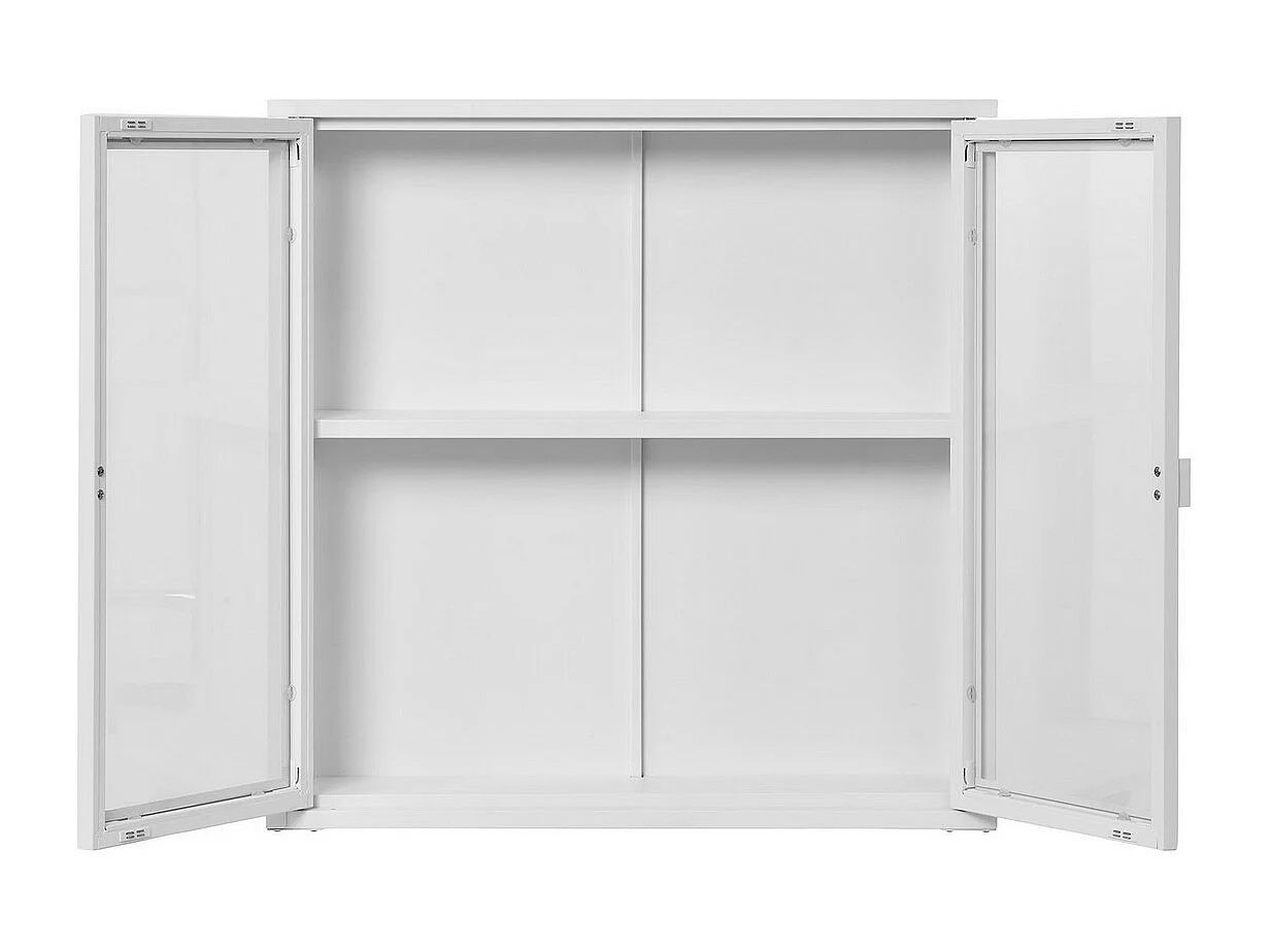 Wisząca Gablota Brisbane, Biały, 80x18x80 cm, Seven Design