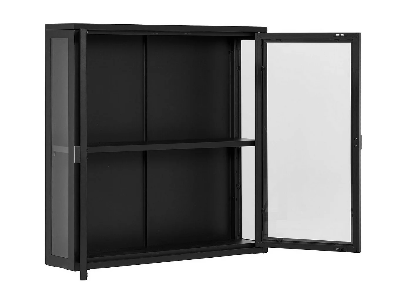 Wisząca Gablota Brisbane, Czarny, 80x18x80 cm, EPIKASA