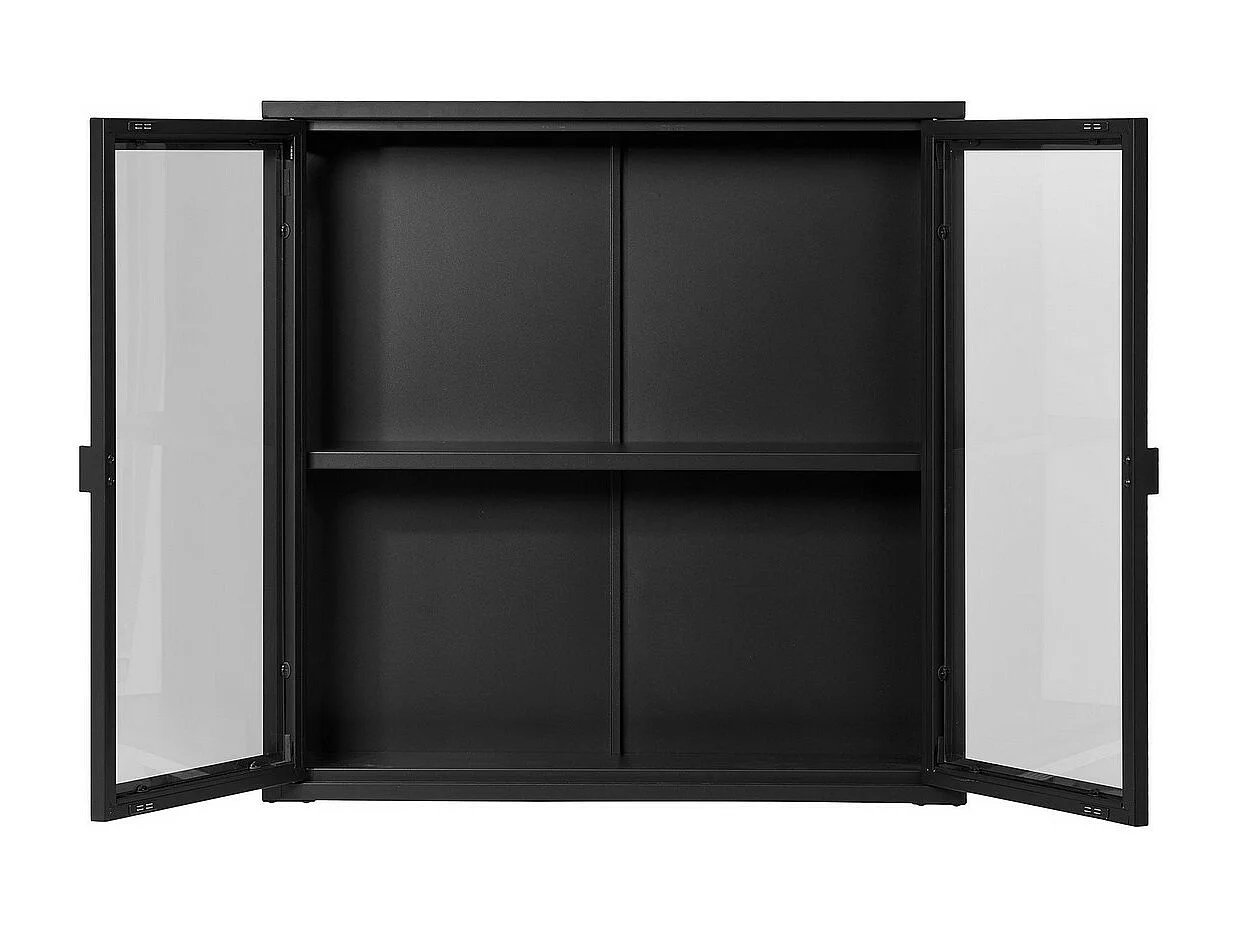 Wisząca Gablota Brisbane, Czarny, 80x18x80 cm, Seven Design