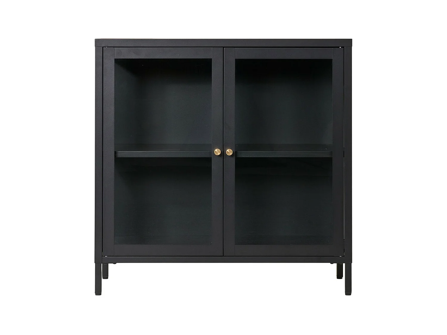 Vitrine de Salon Dalby, Noir, 80x35x80 cm, EPIKASA